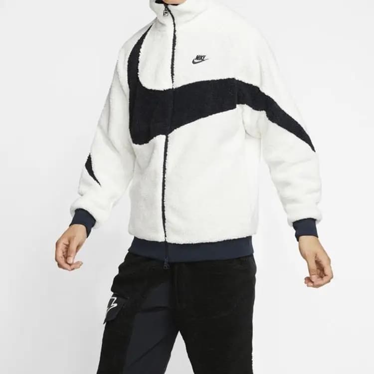 Nike Big Swoosh Reversible Boa Pencək Ağ/Qara 4