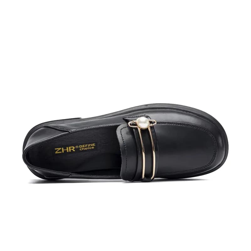 ZHR Vintage İnci Detaylı Qadın Loafer 5