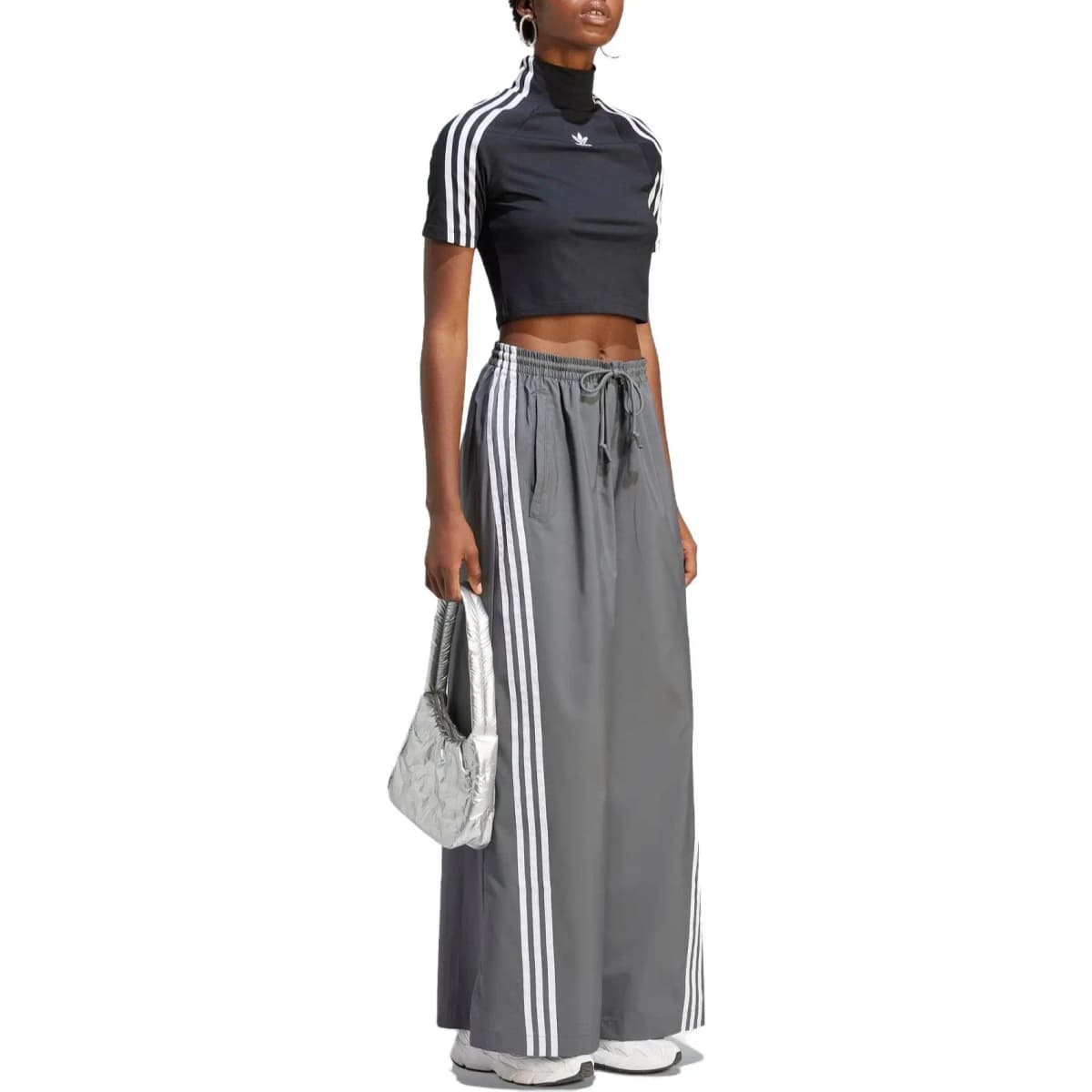 adidas Originals 'Spice Girl' 3-Stripe Qadın İdman Şalvarı Boz 4