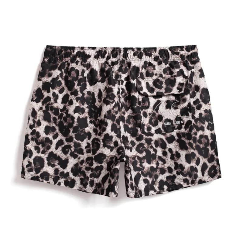GAILANG Beach Shorts Men Leopard Print Letter 2