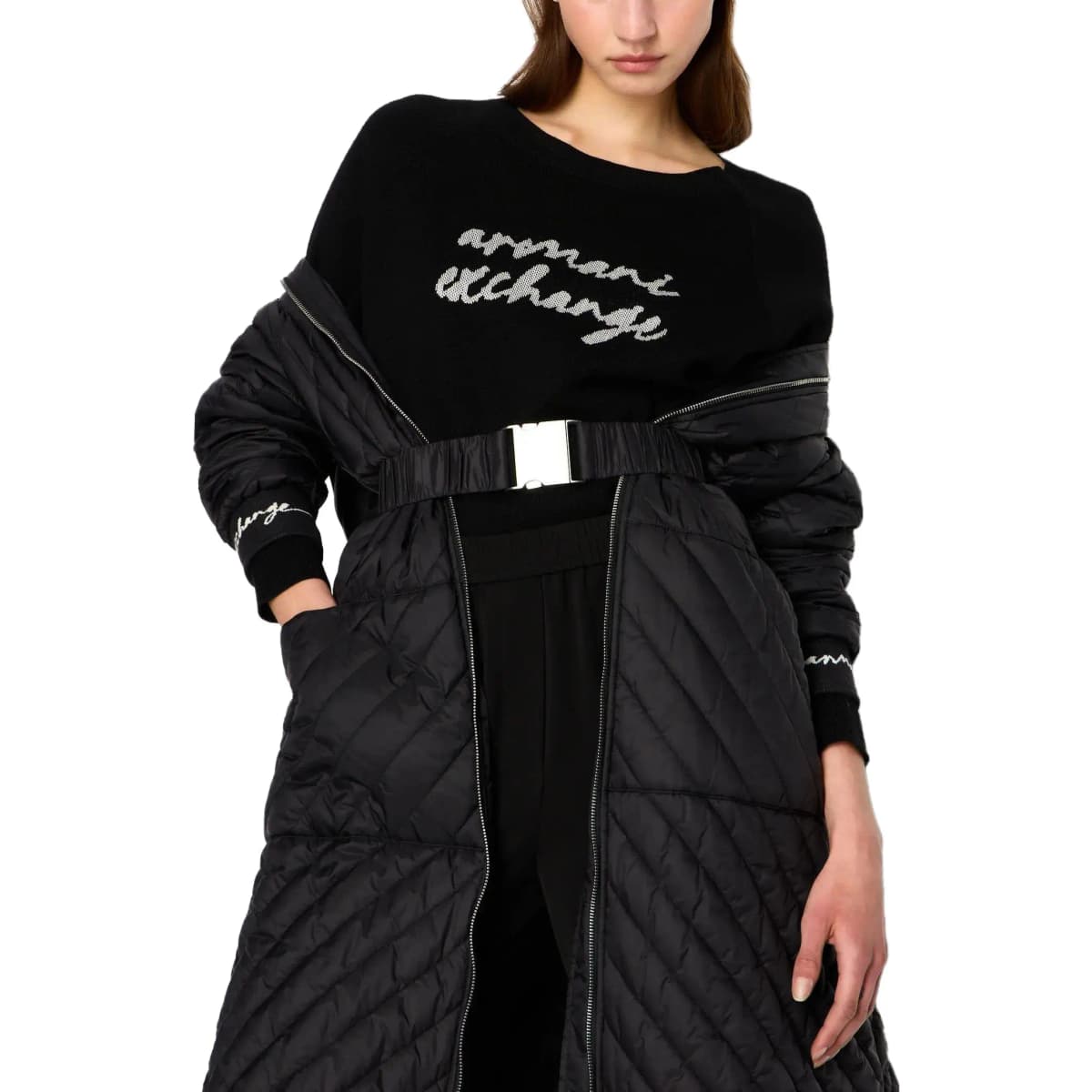 ARMANI EXCHANGE FW23 Qadın Sviteri Qara 4