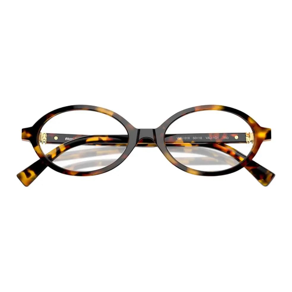 MIU MIU Acetate Oval Eynək Çərçivəsi Qadın Qəhvəyi 5
