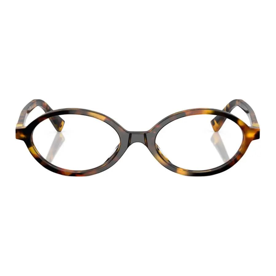 MIU MIU Acetate Oval Eynək Çərçivəsi Qadın Qəhvəyi 2