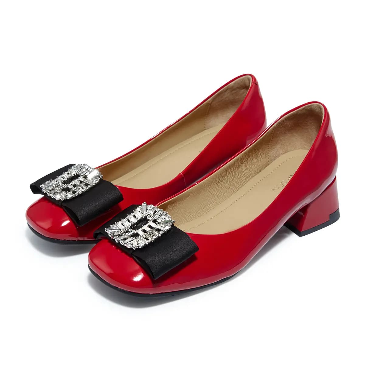 HARSON Chunky Heel High Heels 4cm Women's 7