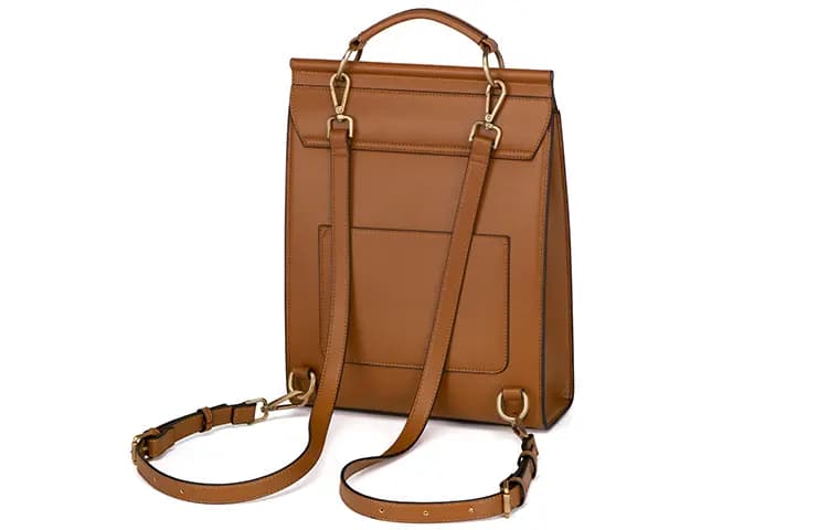 CNOLES Cow Leather Laptop Backpack, Students Backpack Medium Women's Multicolor 15