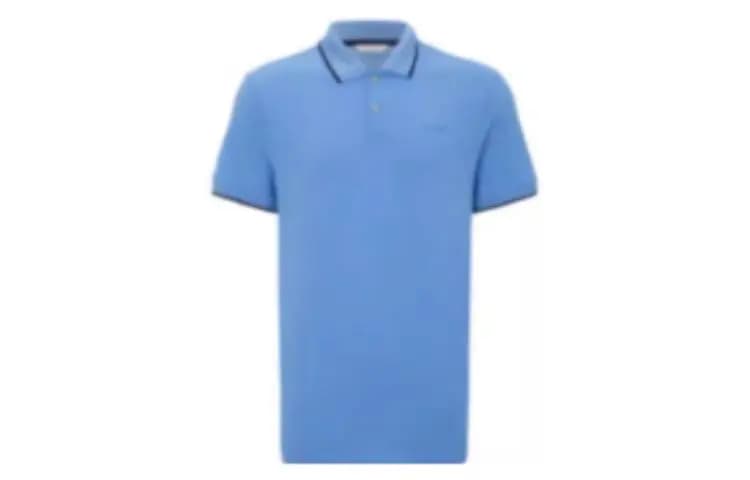 CK/Calvin Klein Casual Embroidered Breathable Solid Color Short-Sleeve Polo Shirt Men's 3