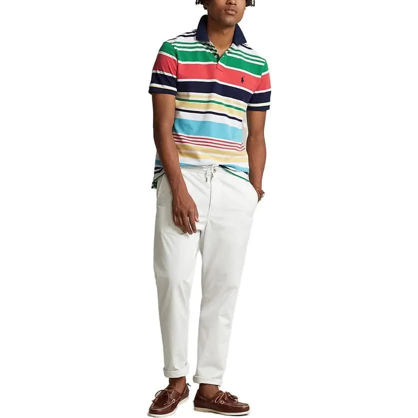 Polo Ralph Lauren SS23 Zolaqlı Qısaqol Polo Yaxa Köynək Kişi Çoxrəngli 3