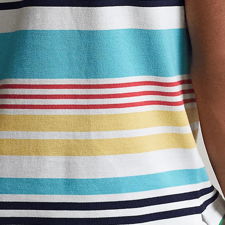 Polo Ralph Lauren SS23 Zolaqlı Qısaqol Polo Yaxa Köynək Kişi Çoxrəngli 4