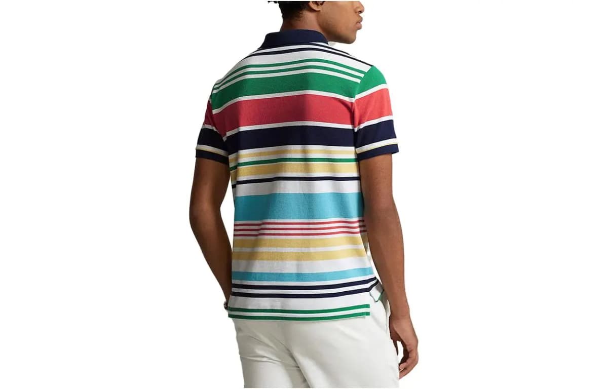 Polo Ralph Lauren SS23 Zolaqlı Qısaqol Polo Yaxa Köynək Kişi Çoxrəngli 2