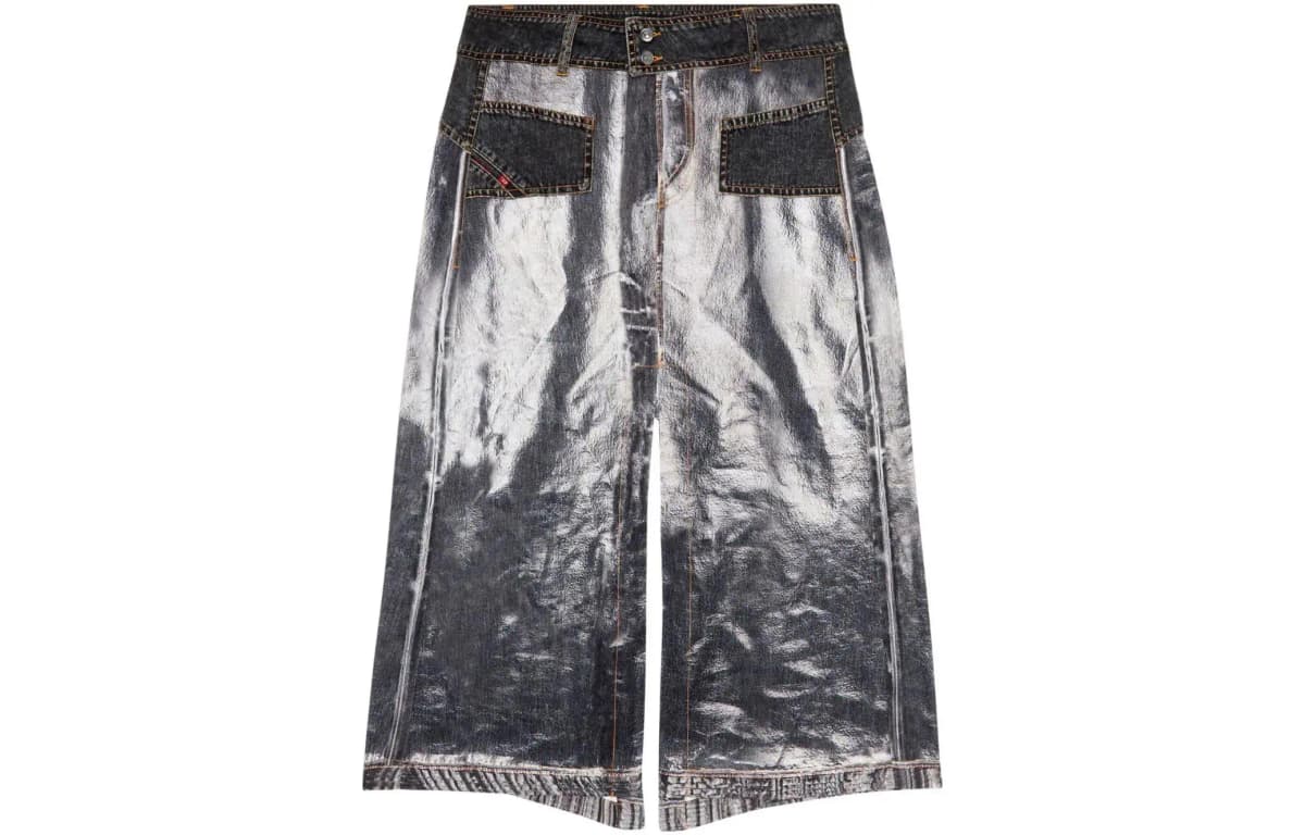 DIESEL Qadın Denim Uzun Ətək Boz