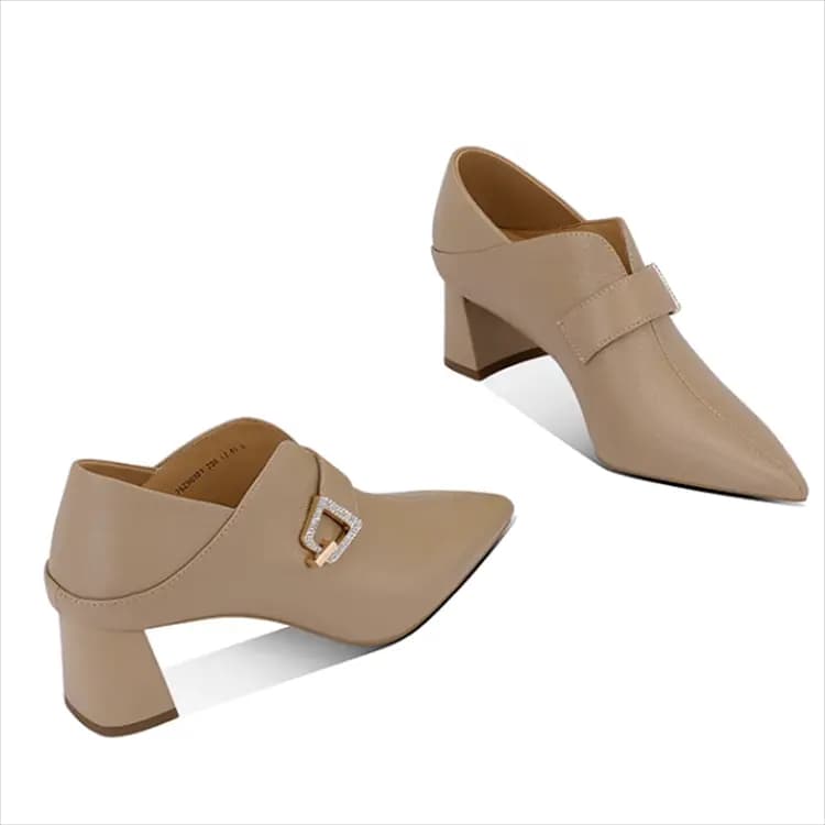 JESSICA SOPHIA Dəri Hündürdaban Ayaqqabı 5.5sm Qadın 4