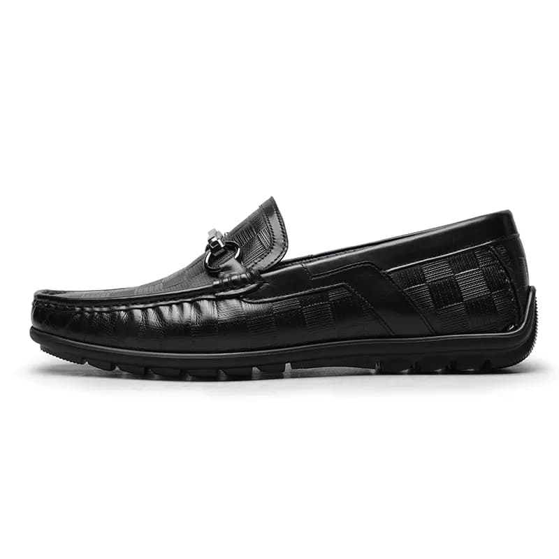 GOLDLION Kişi Dəri Loafer Qara