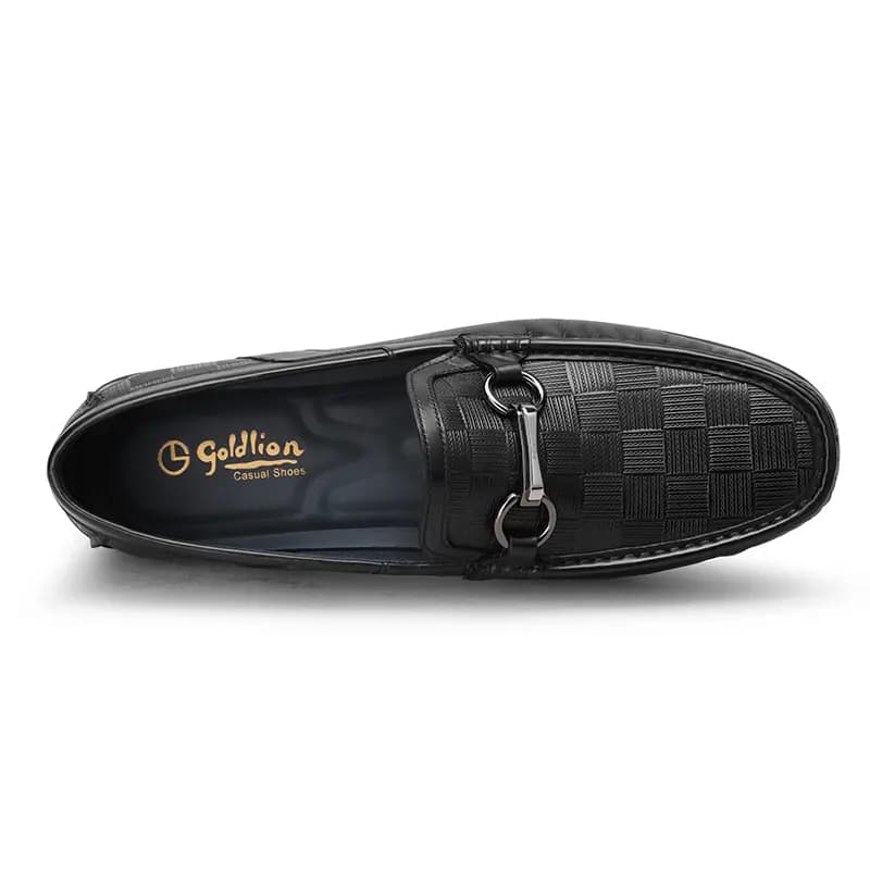 GOLDLION Kişi Dəri Loafer Qara 3