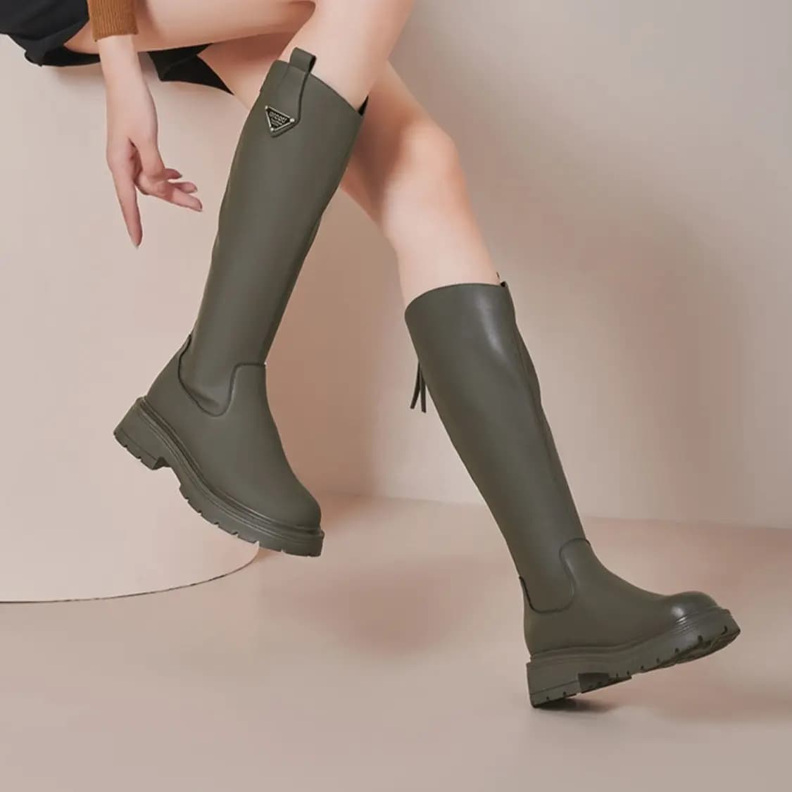 GEMEIQ Knee high Boots 4.8cm Women's 10