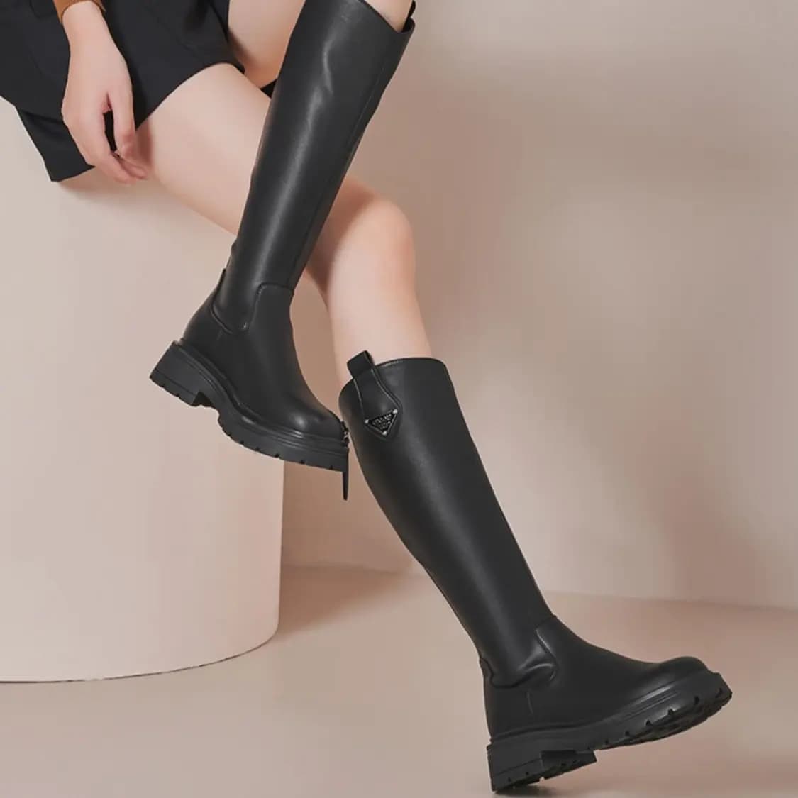 GEMEIQ Knee high Boots 4.8cm Women's 6