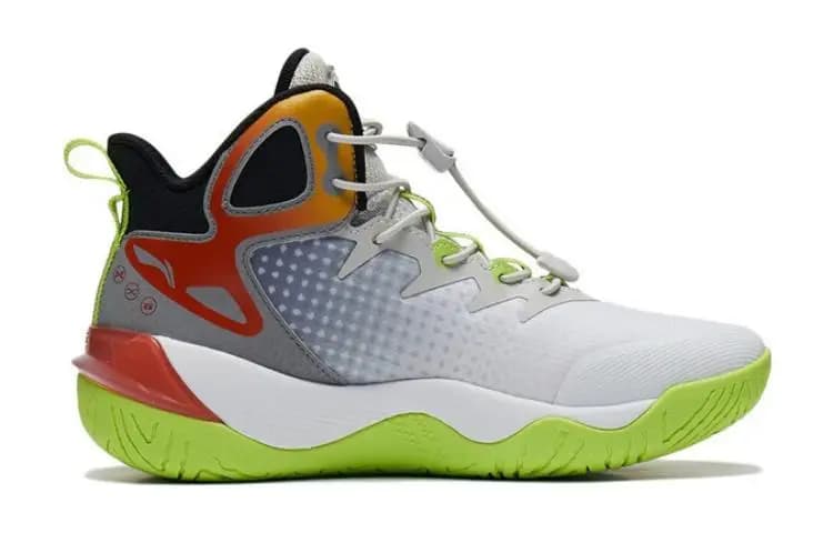 LINING YOUNG Pioneer Force TEAM 3.0 V2 Slip-Resistant Rebound Mid-Top Children's Basketball Shoes White Teenagers 2