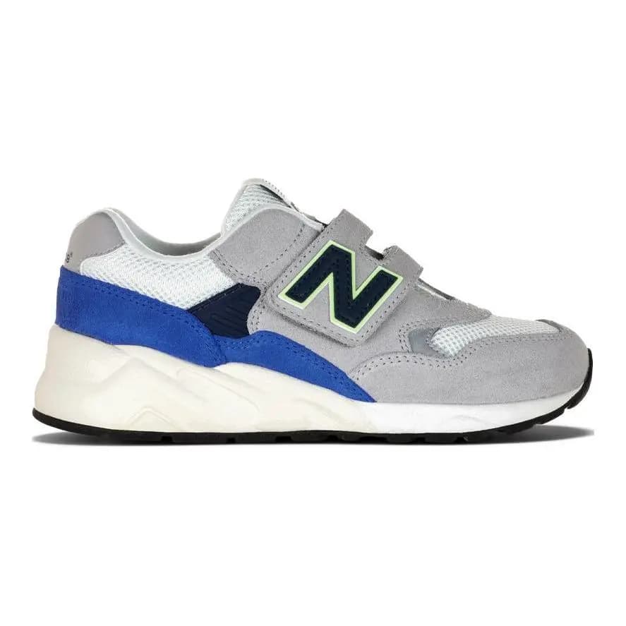 New Balance NB 580 Slip Resistant Breathable Low Top Kids' Running Shoes Light Gray White Royal Blue Kids' 2