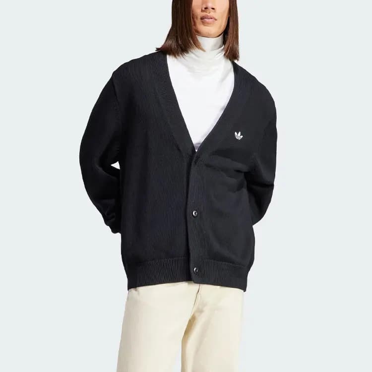 adidas Originals Trefoil Rifta Kişi Kardiqanı Qara 2
