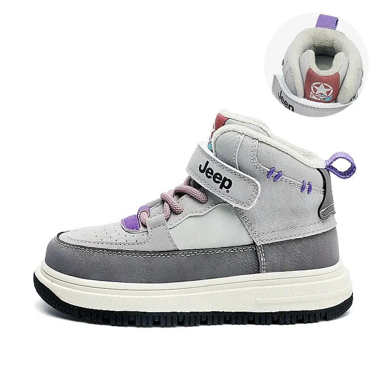 Jeep Warm Wear-Resistant Slip-Resistant High-Top Kids' Skateboarding Shoes Cherry Blossom Pink Kids'