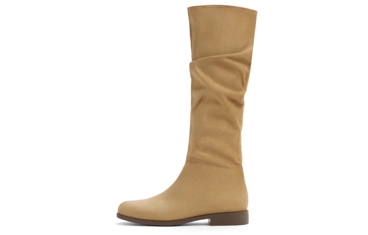 CHARLES&KEITH Small Ck Layered Knee High Boots 2.3cm Women's 5