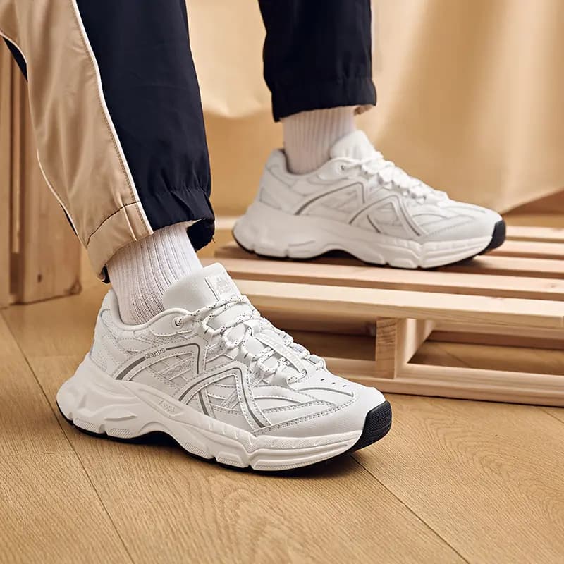 Kappa Low Top Chunky İdman Ayaqqabısı Unisex Ağ/Boz 7