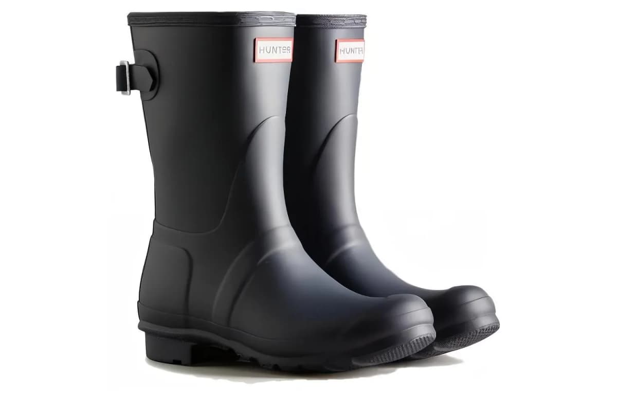 HUNTER Original Short Ankle Boots Women's Black 3