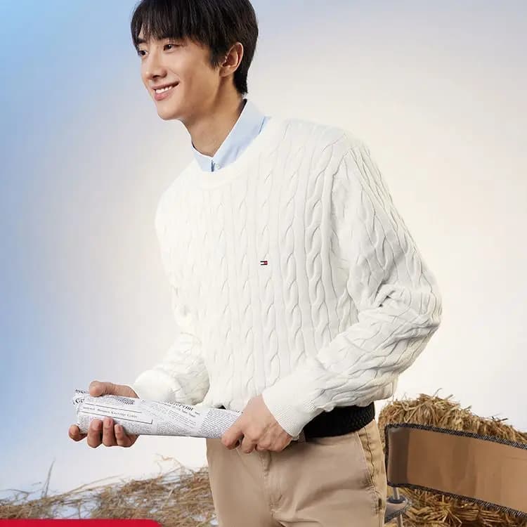 Tommy Hilfiger Cable-knit Crew-neck Sweater 6