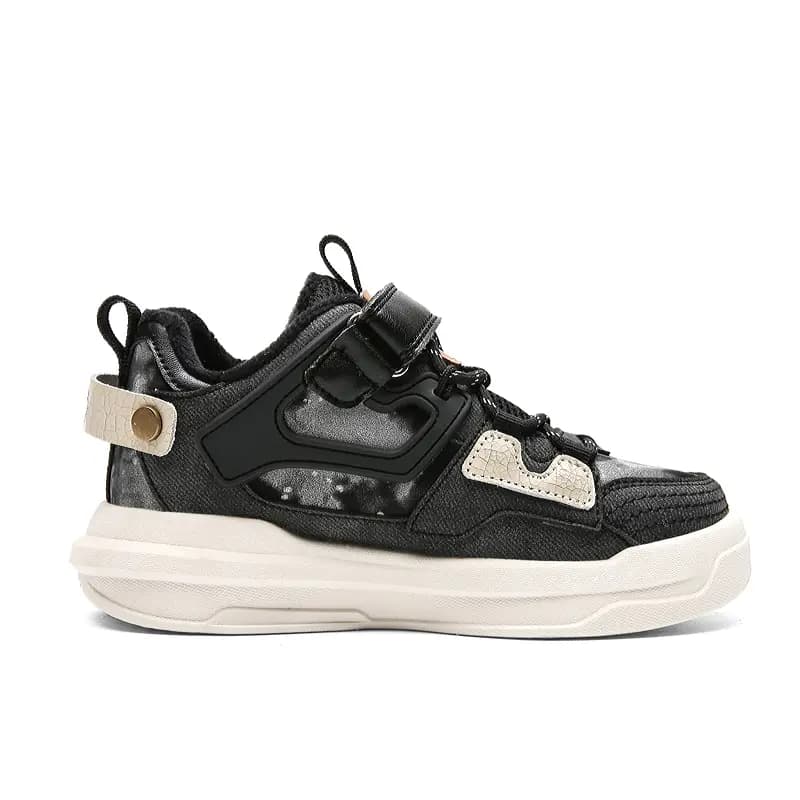 Jeep Anti-Slip Wear-Resistant Low-Top Kids' Skateboarding Shoes Dominant Black Kids' 3