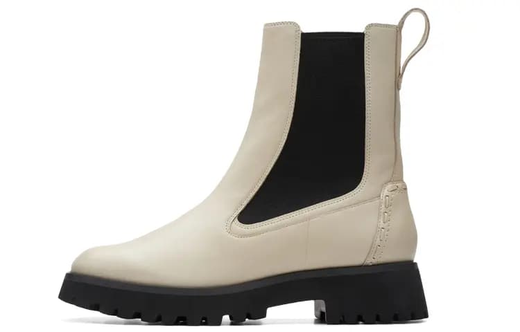 Clarks Qadın Çelsi Çəkməsi Ağ