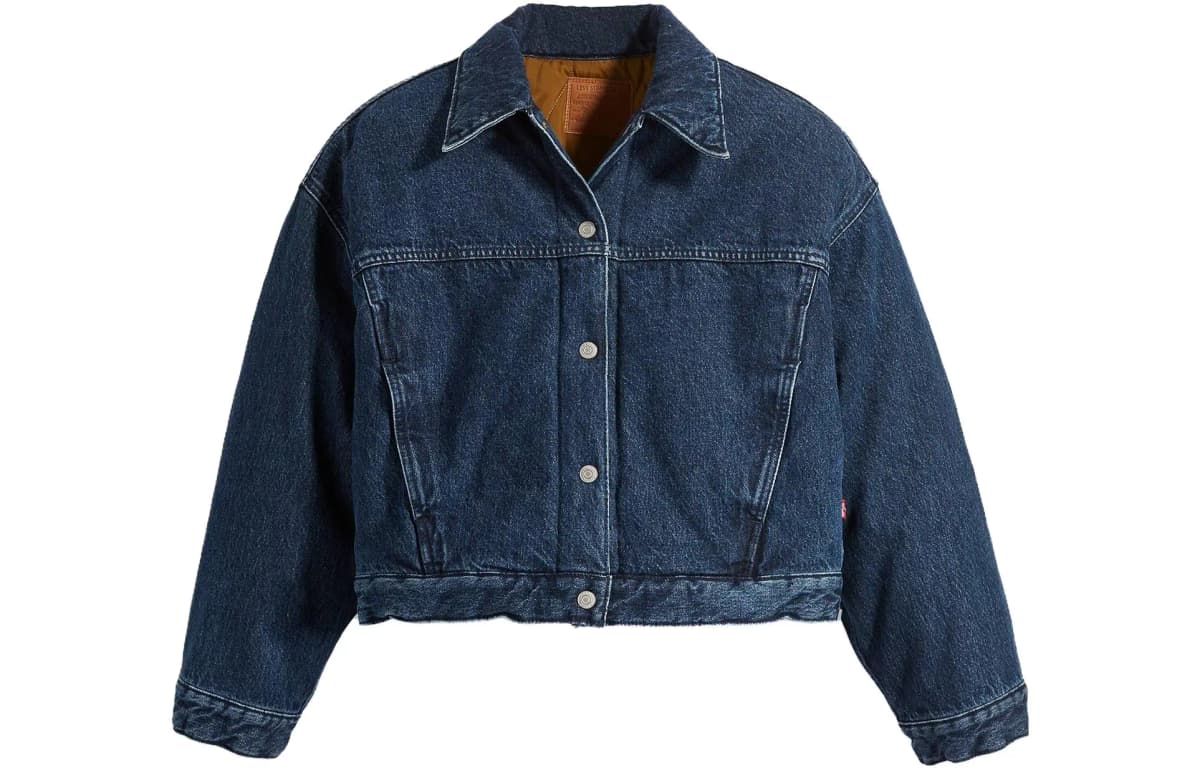 Levis Reversible Bubble Trucker Qadın Denim Pencəyi Göy