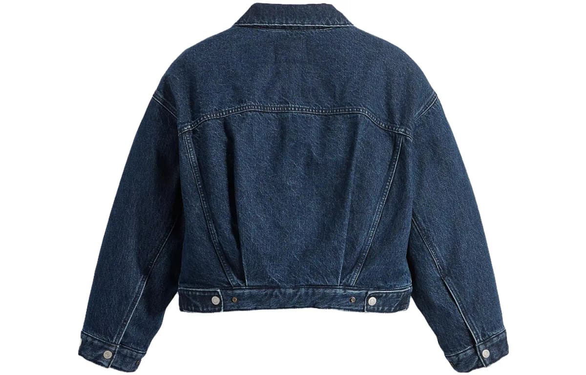 Levis Reversible Bubble Trucker Qadın Denim Pencəyi Göy 2