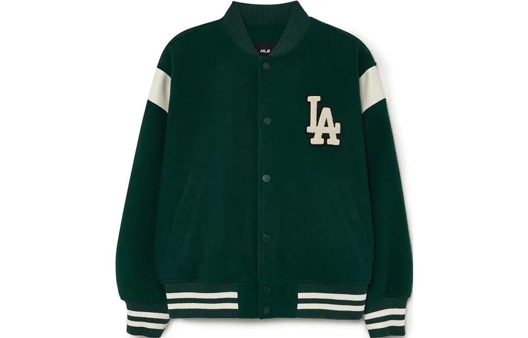 MLB College Style Series Unisex Baseball Kurtkası Tünd Yaşıl