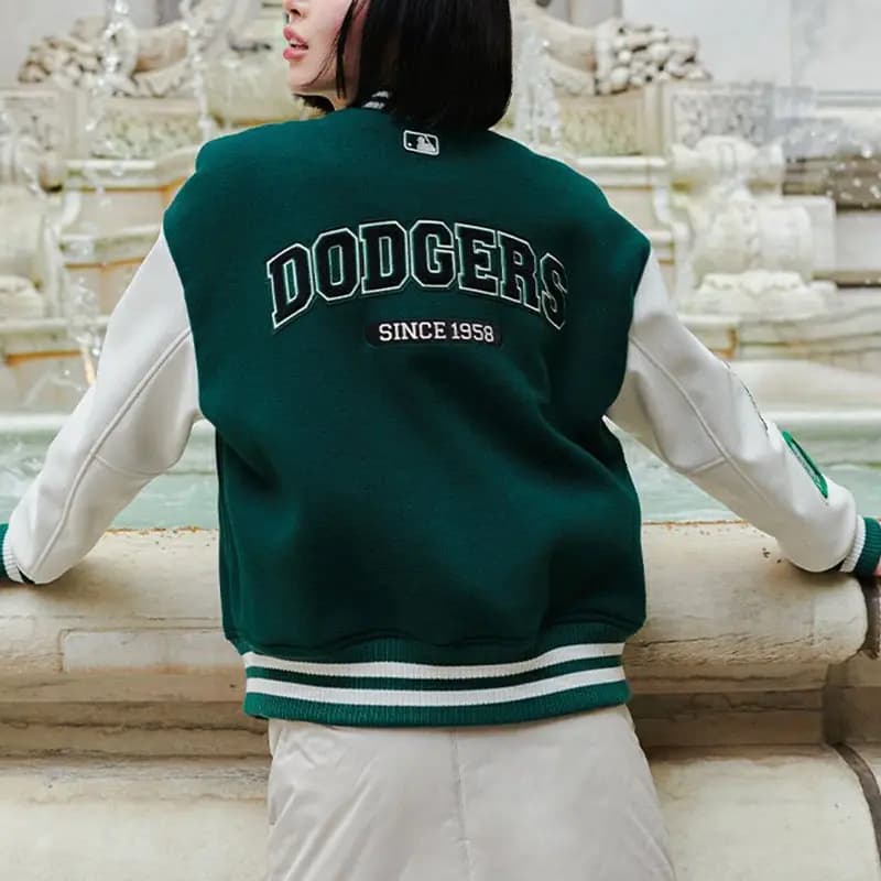 MLB Varsity LA DODGERS Unisex Baseball Köynəyi Yaşıl 4
