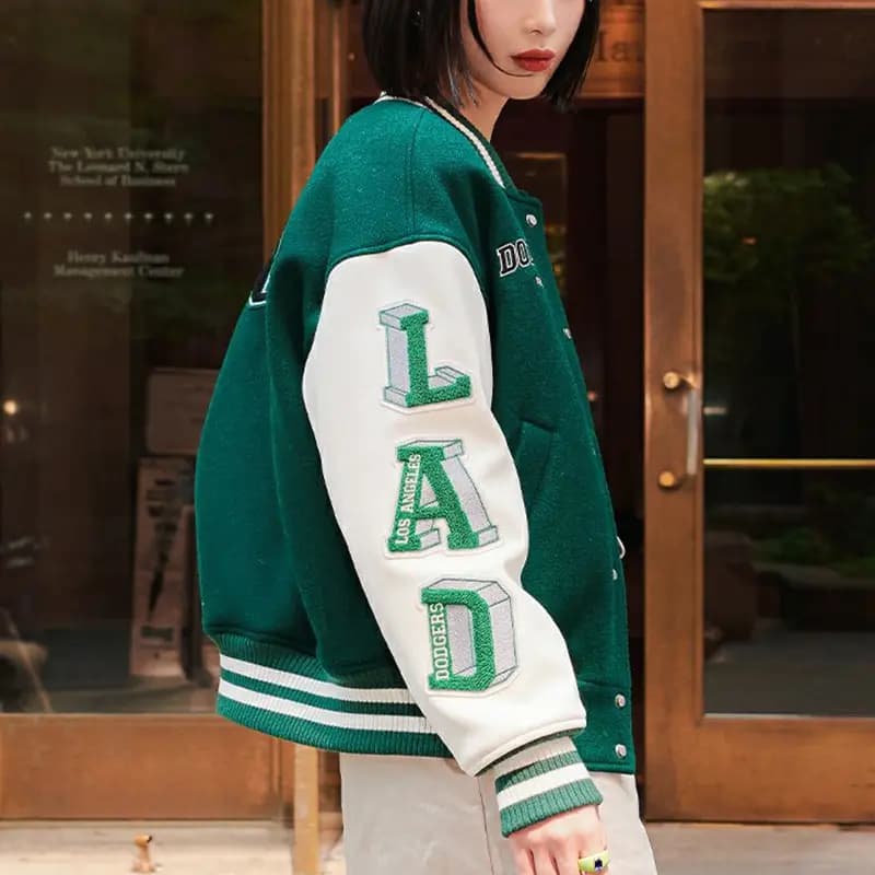 MLB Varsity LA DODGERS Unisex Baseball Köynəyi Yaşıl 5