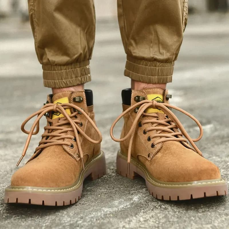 HLA Wear-Resistant Short Outdoor Boots 3.5cm Men's 5