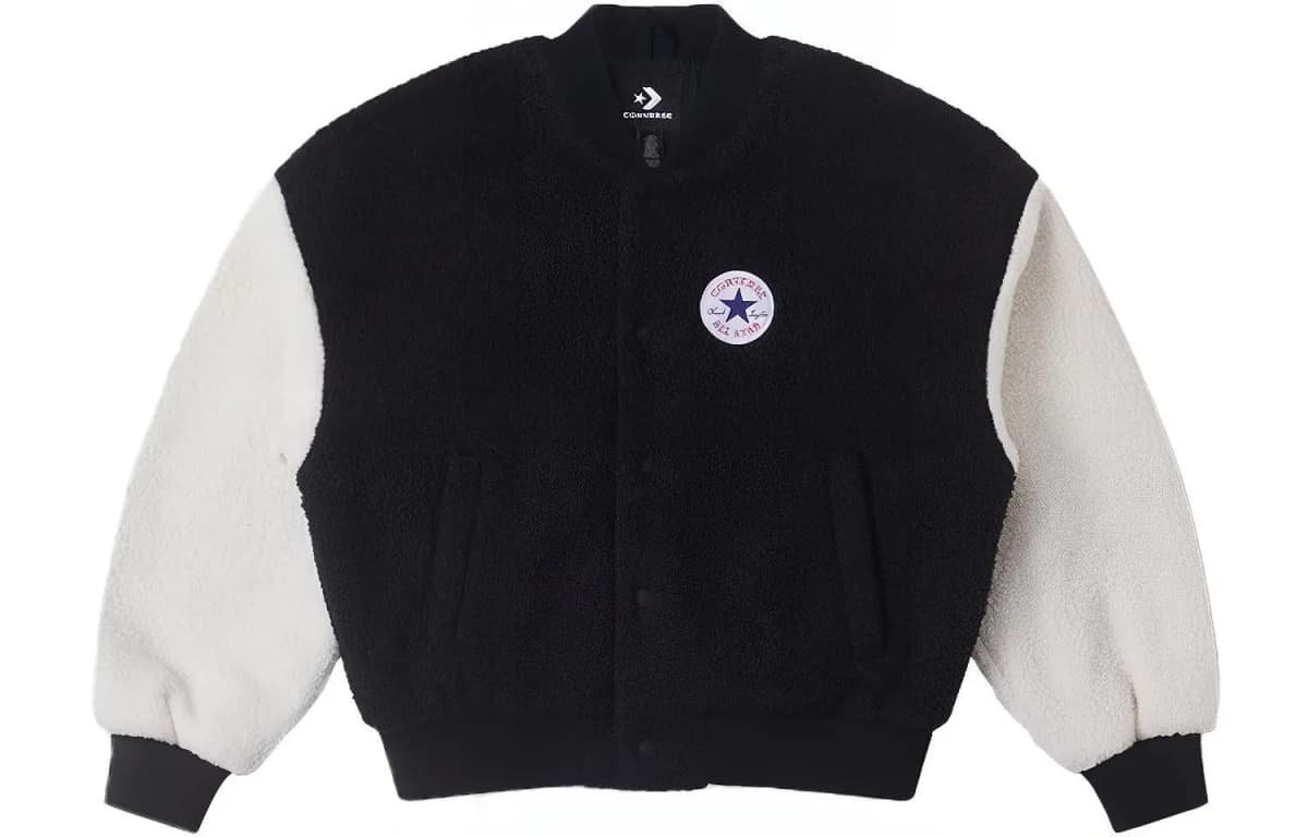 Converse SHERPA VARSITY Baseball Jerseys Qadın Qara/Ağ