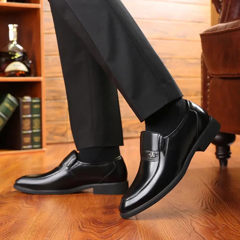 LAORENTOU Calf Leather British Height-Increasing Leather Shoes 7