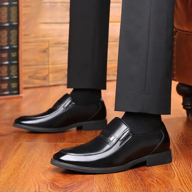 LAORENTOU Calf Leather British Height-Increasing Leather Shoes 6