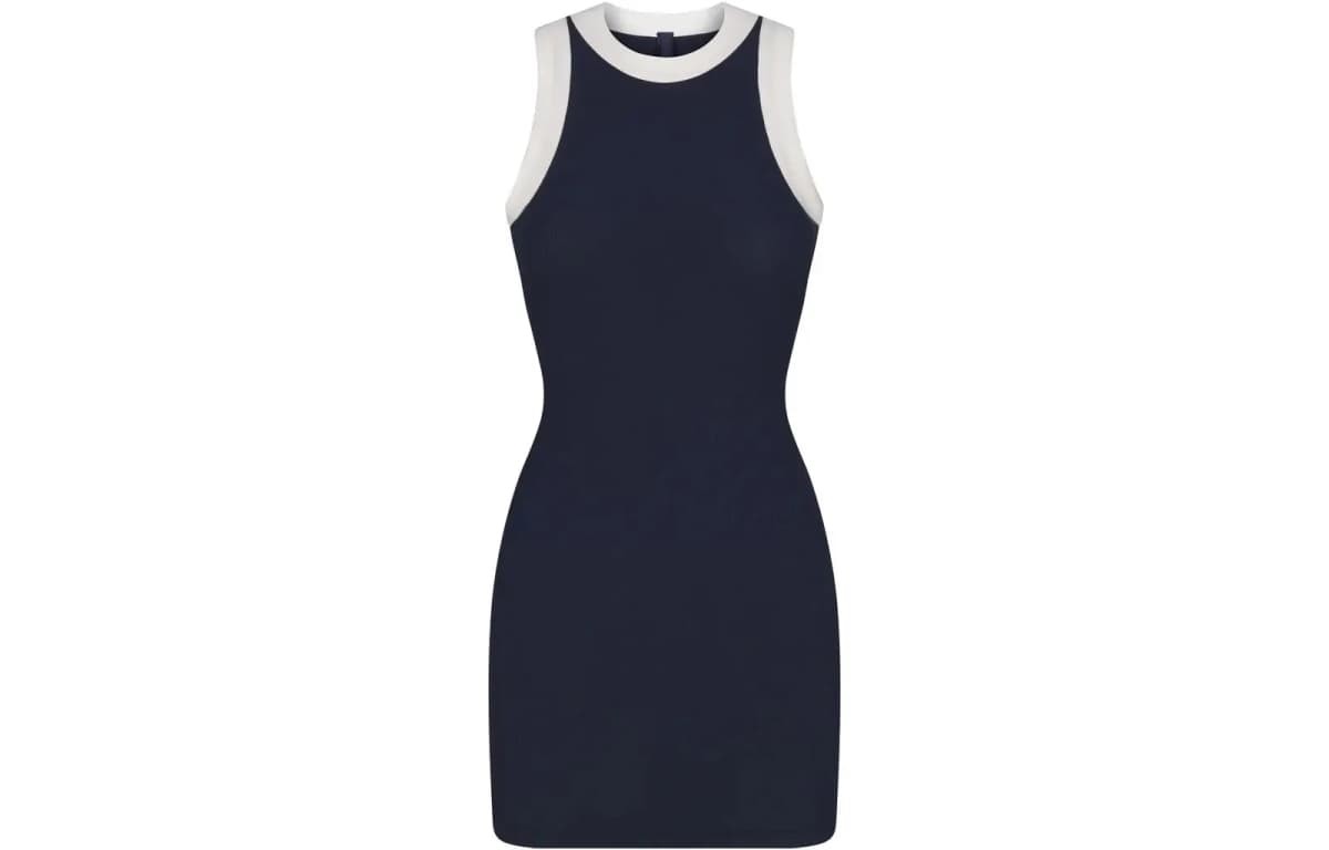 SKIMS SOFT LOUNGE RINGER TANK MINI DRESS Qadın Don 7