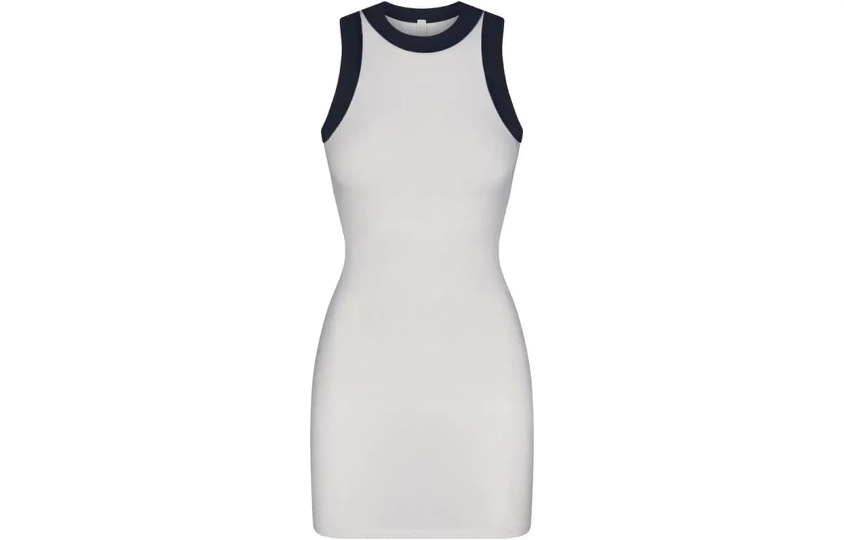 SKIMS SOFT LOUNGE RINGER TANK MINI DRESS Qadın Don 3