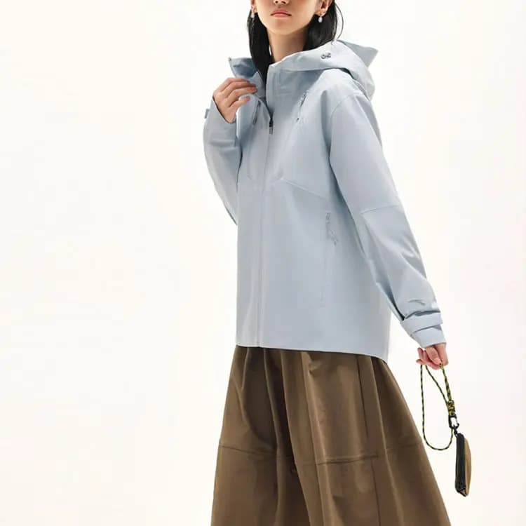 Anta Water-Resistant Windbreaker Jacket Women's Dream Shadow Blue 2