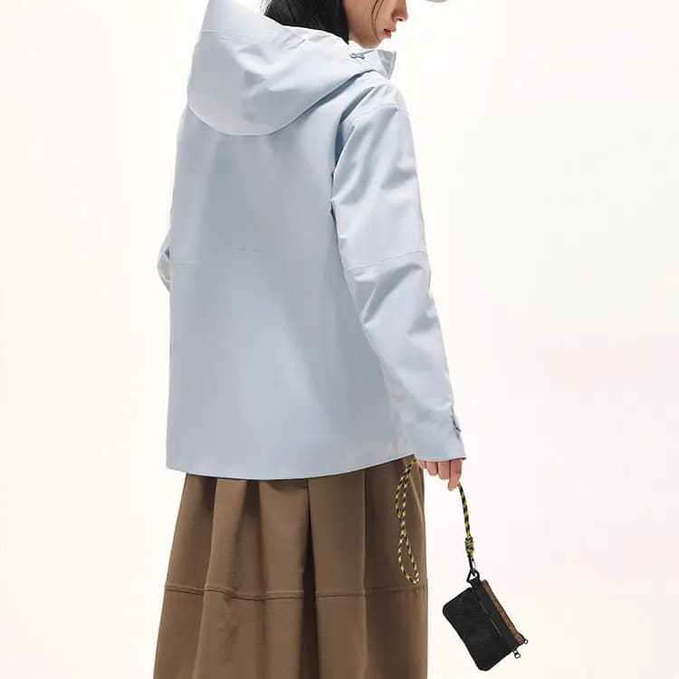 Anta Water-Resistant Windbreaker Jacket Women's Dream Shadow Blue 3