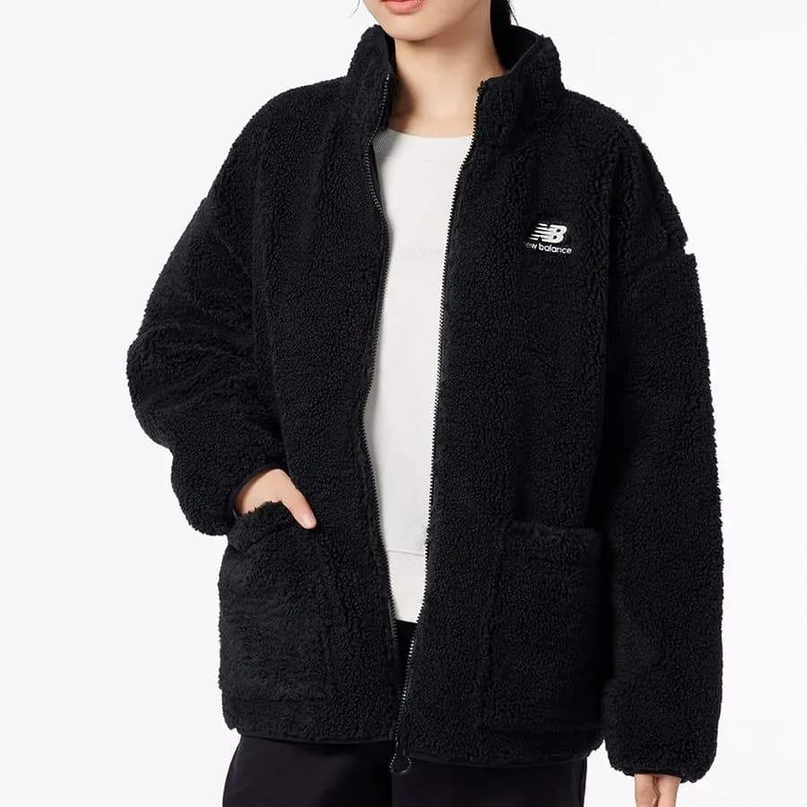 New Balance Qadın Fleece Pencəyi Qara 3