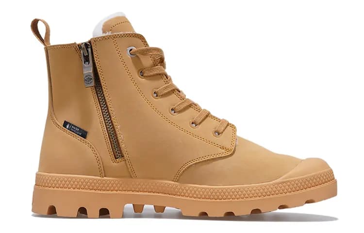 Palladium Crew Martin Boot High-Top Women's Wheat Yellow 2