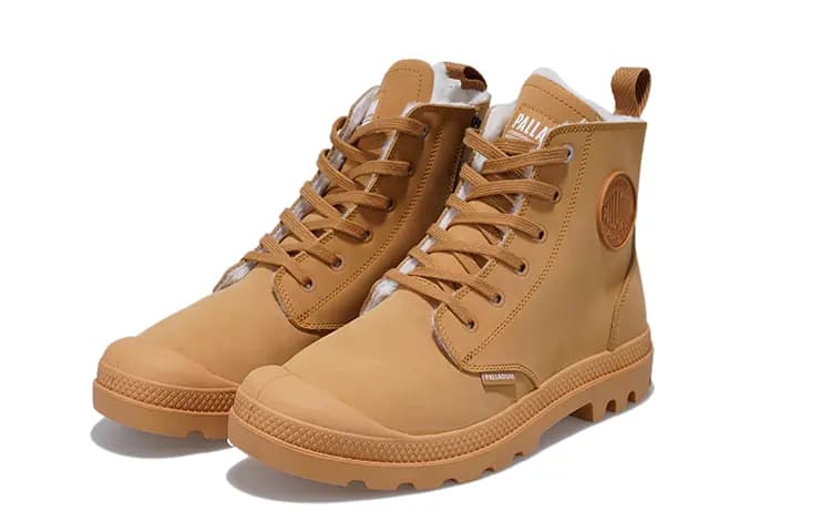 Palladium Crew Martin Boot High-Top Women's Wheat Yellow 3