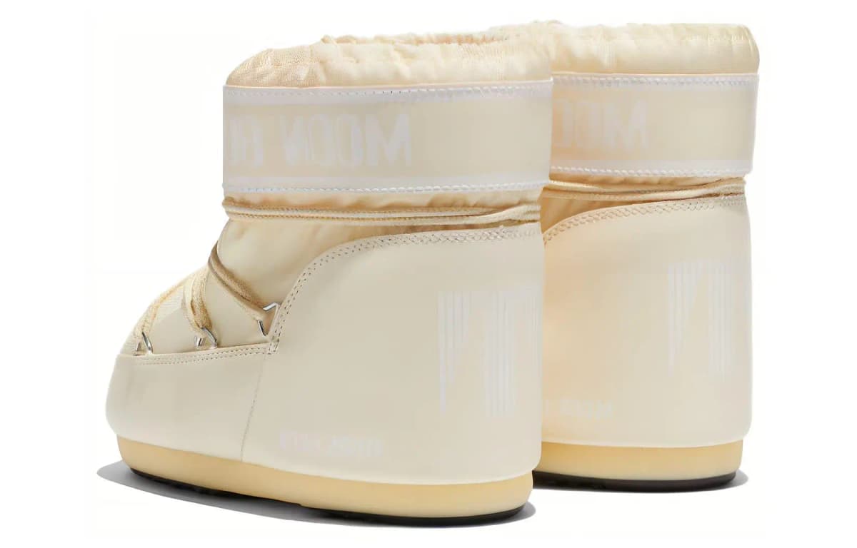 Moon Boot Icon Low Neylon Çəkmə Krem/Ağ 3