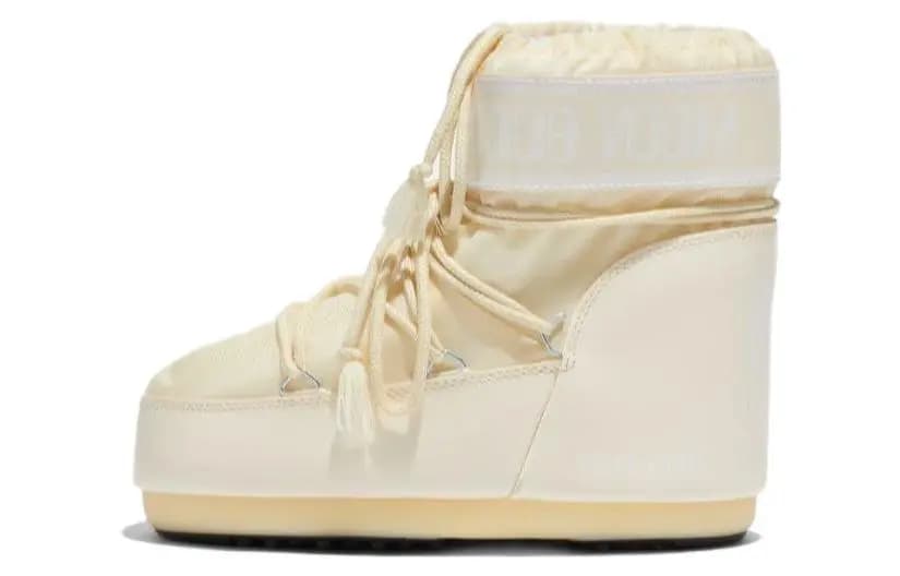 Moon Boot Icon Low Neylon Çəkmə Krem/Ağ