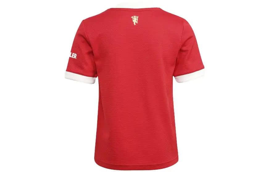 adidas Kids Primegreen Series Stripe Logo Print Short Sleeve Jersey & Shorts 21-22 Season Soccer Set Red 4