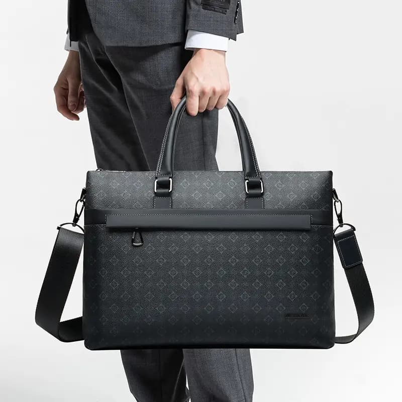 SEPTWOLVES Cow Leather Briefcase QPL Qara 11