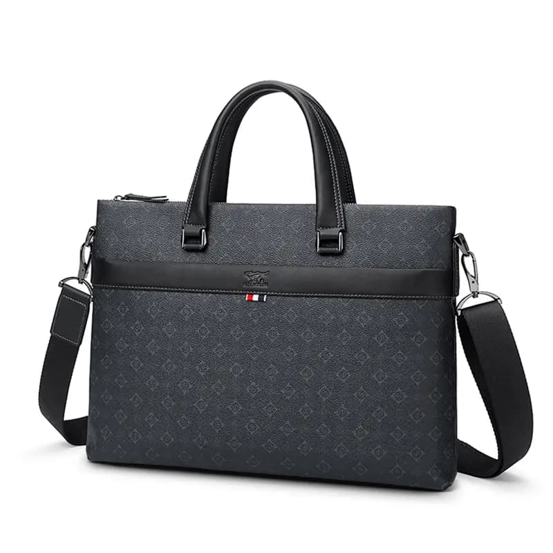 SEPTWOLVES Cow Leather Briefcase QPL Qara 12